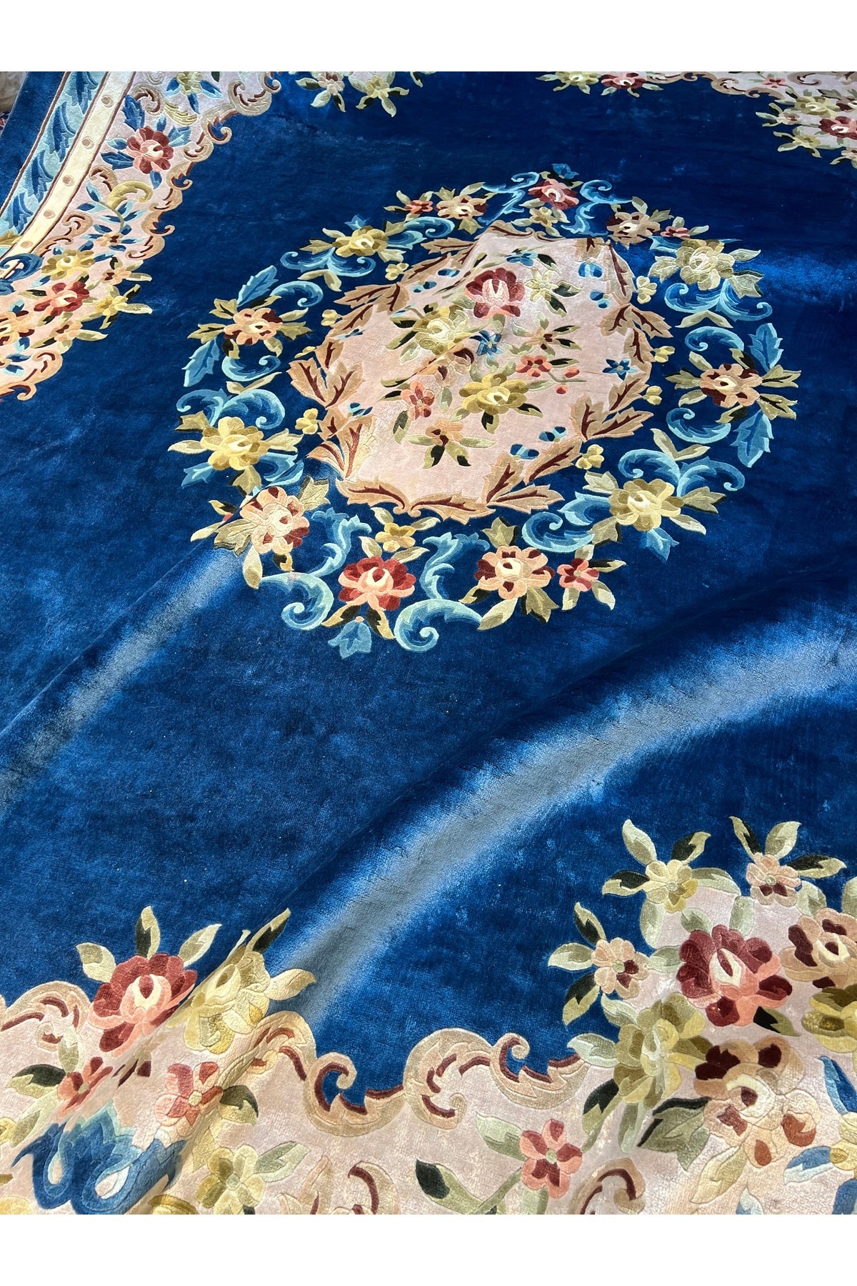 RD RAMAZAN DAG Hand Rug Art Hand-Woven Carved Chinese Silk Rug Premium Quality Size 365x270