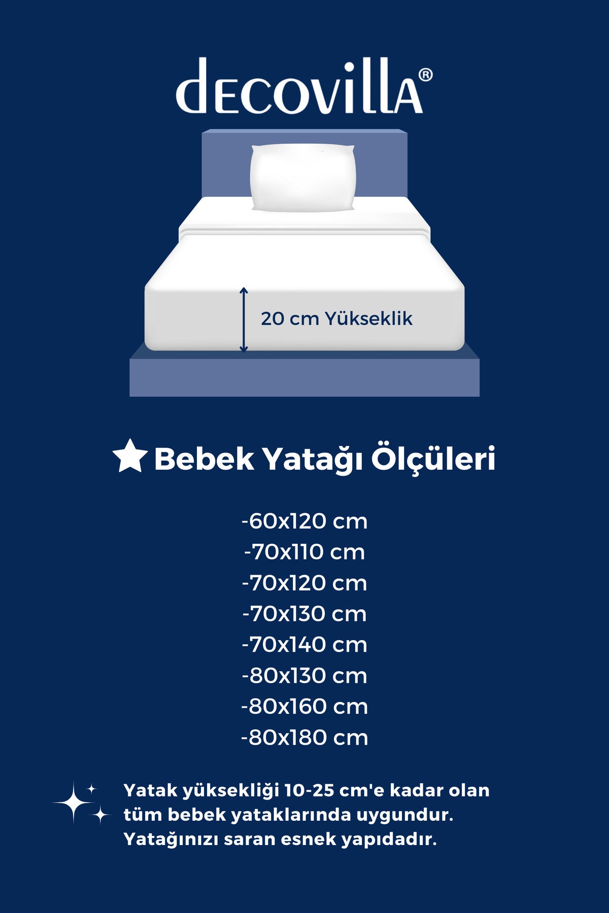 Decovilla Waterproof Cotton Fitted Baby & Kids Mattress Protector - MALLTURK