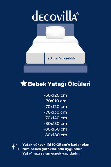 Decovilla Waterproof Cotton Fitted Baby & Kids Mattress Protector - MALLTURK
