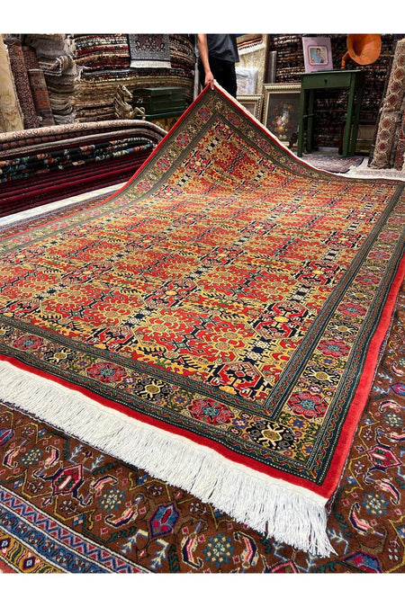 RD RAMAZAN DAG Hand Rug Art Hand-Woven Sumerbank Hereke Rug Sercuklu Design Size 300x200. - MALLTURK