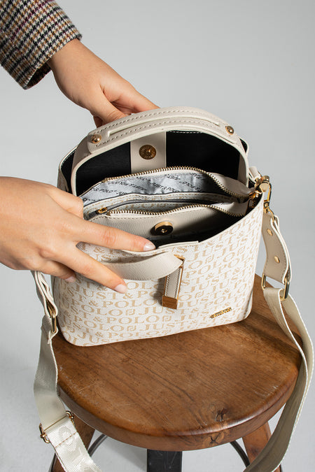 Just Polo Women's Beige Hand and Shoulder Bag 2055 - MALLTURK