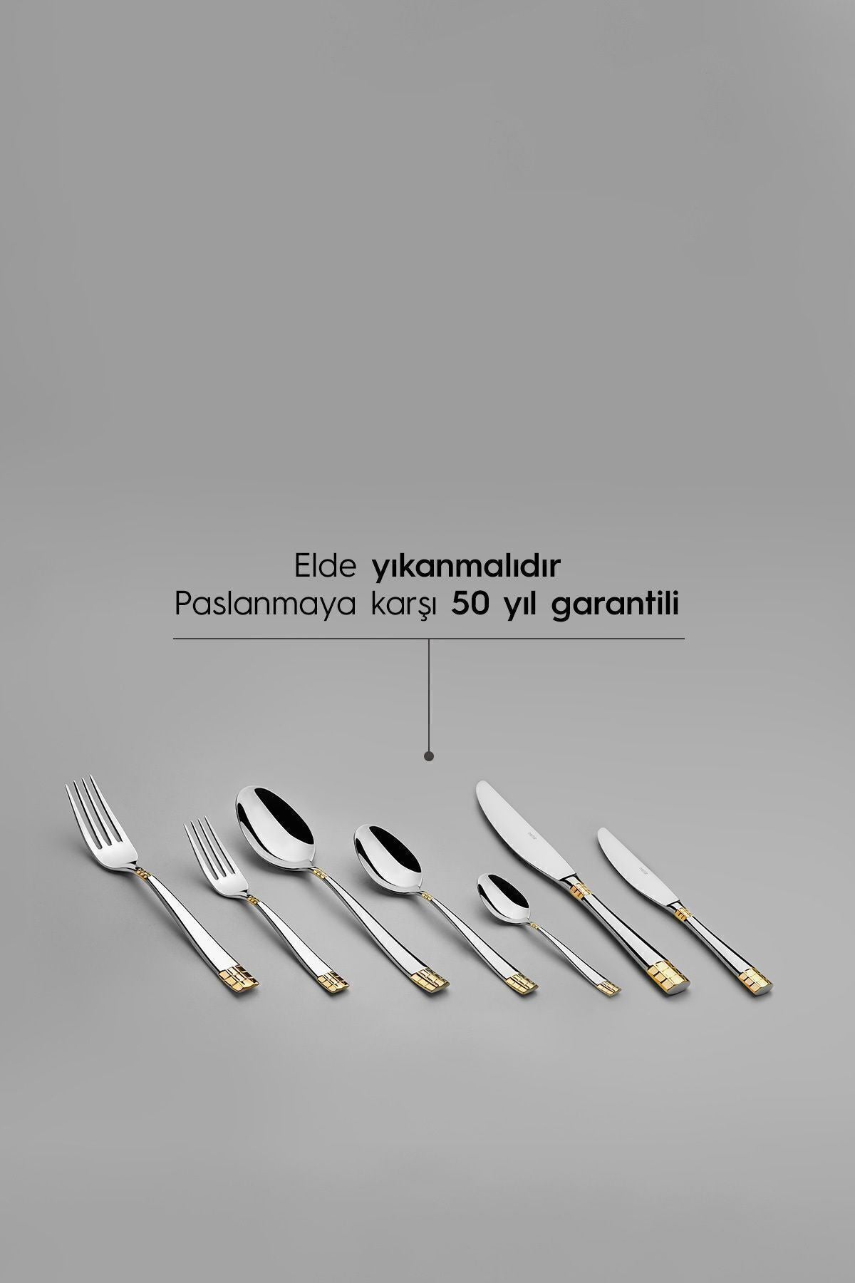 Nehir didim altin Plain 12 Place Setting 84 Piece deri Boxed Flatware Set - MALLTURK