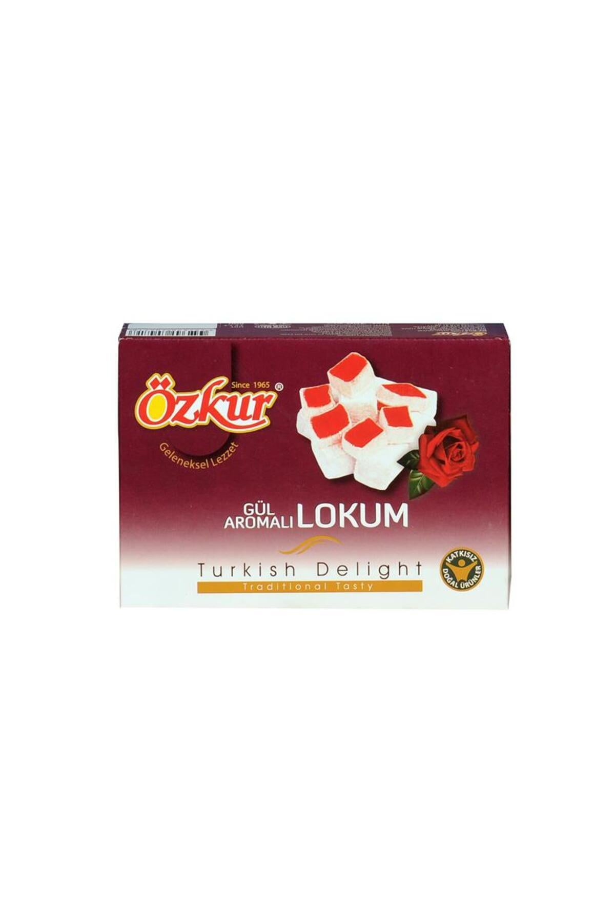 OZKUR KURUYEMIS Rose Flavored Turkish Delight 700 g - MALLTURK