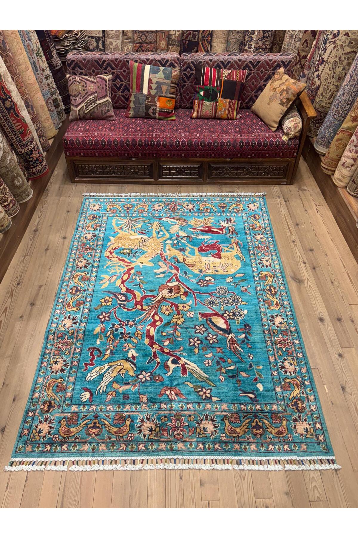 SIRVAN Rug Hand-Woven Afghan Rug - 200 x 148
