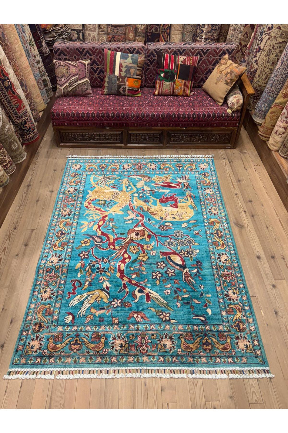 SIRVAN Rug Hand-Woven Afghan Rug - 200 x 148 - MALLTURK