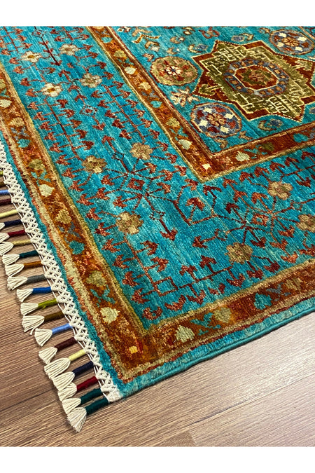 fethiyehalikilim Hand-Woven Afghan Memluk Rug %100 Wool%100 Hand-Woven Natural Decorative Rug, Handcrafted Original Design