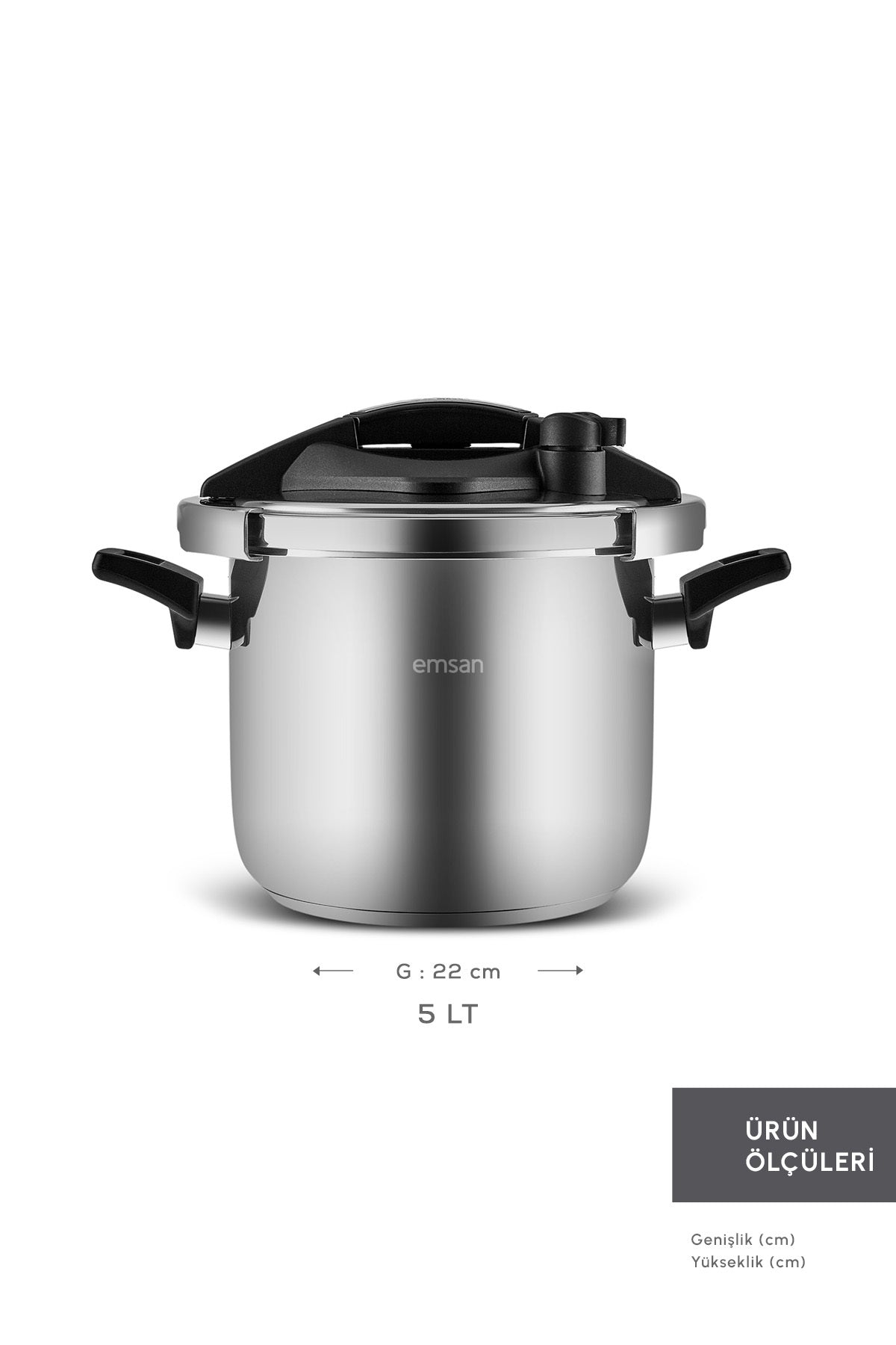 Emsan Marseille induction Base Pressure Cooker 5 Liters - MALLTURK
