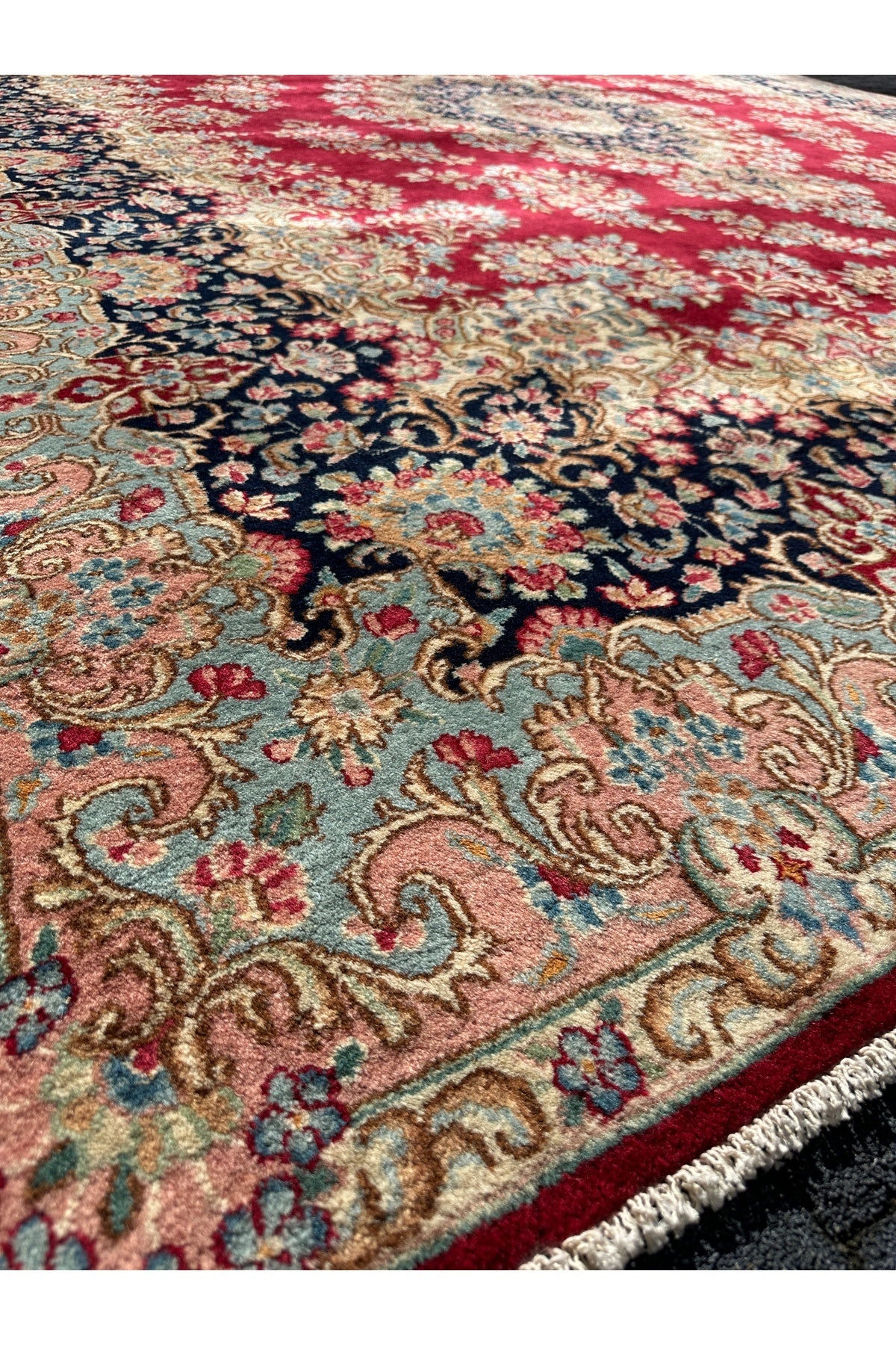 BURAK Rug Hand-Woven Large Iranian Rug 310X425 Red 13 M2 %100 Wool Living Room Rug - MALLTURK