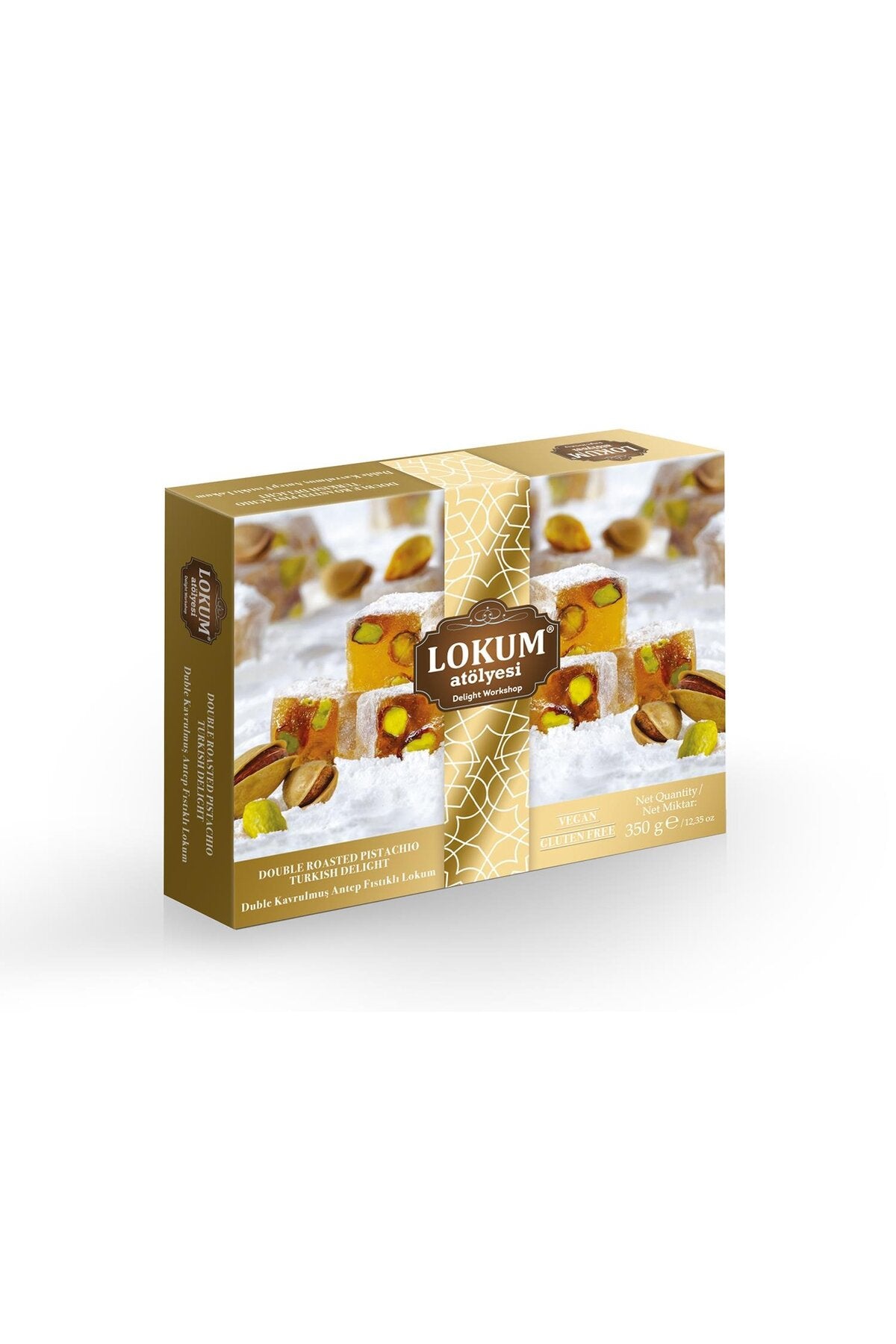 Lokum Atolyesi Extra kavrulmus Pistachio Turkish Delight 350g - MALLTURK