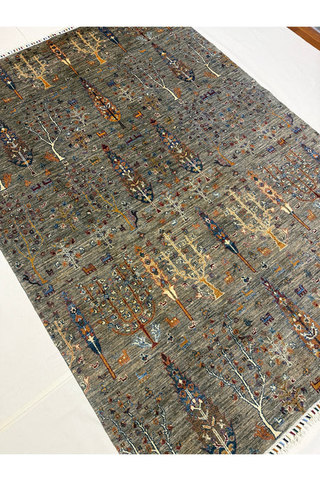 Afghan Rug Hand-Woven 100% Wool Natural Dye Tree of Life Design