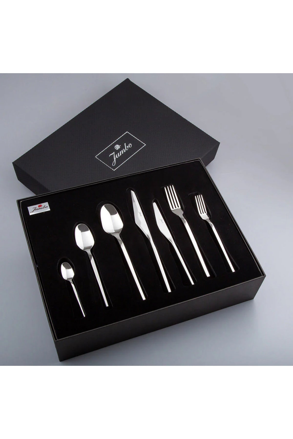Jumbo 5100 quartz 84 Piece 12 Place Setting Flatware Set - MALLTURK