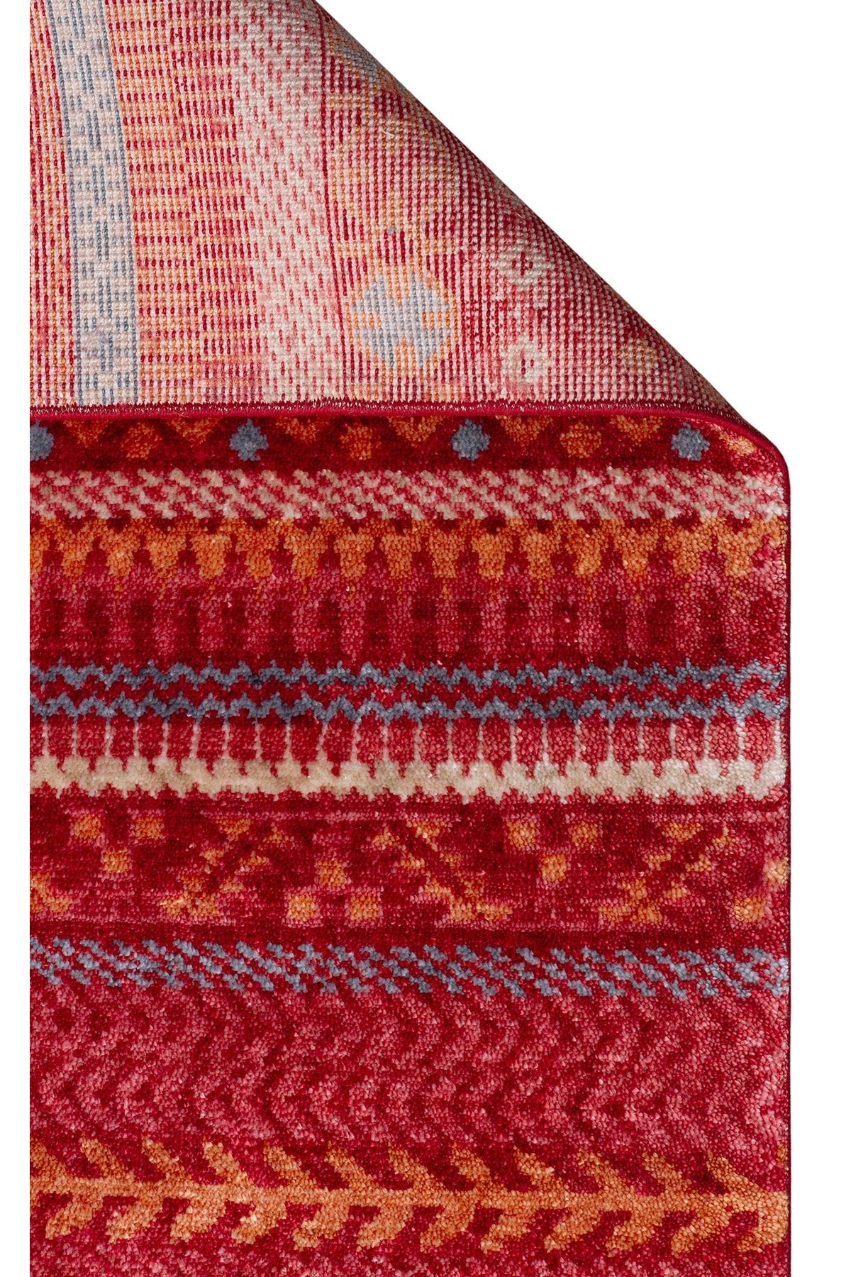 Eko Hali ZARA ZR 19 Red Multiy is a special loom rug shaped by the intensive handiwork of women from Usak. - MALLTURK