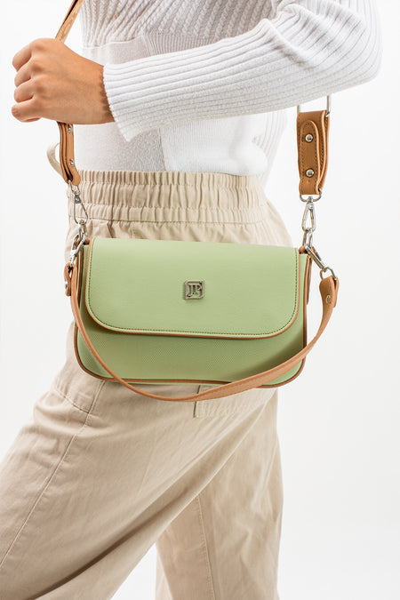 Just Polo Women's Hand and Shoulder Bag 6005 SIZE: 13 X 23 CM Green - MALLTURK