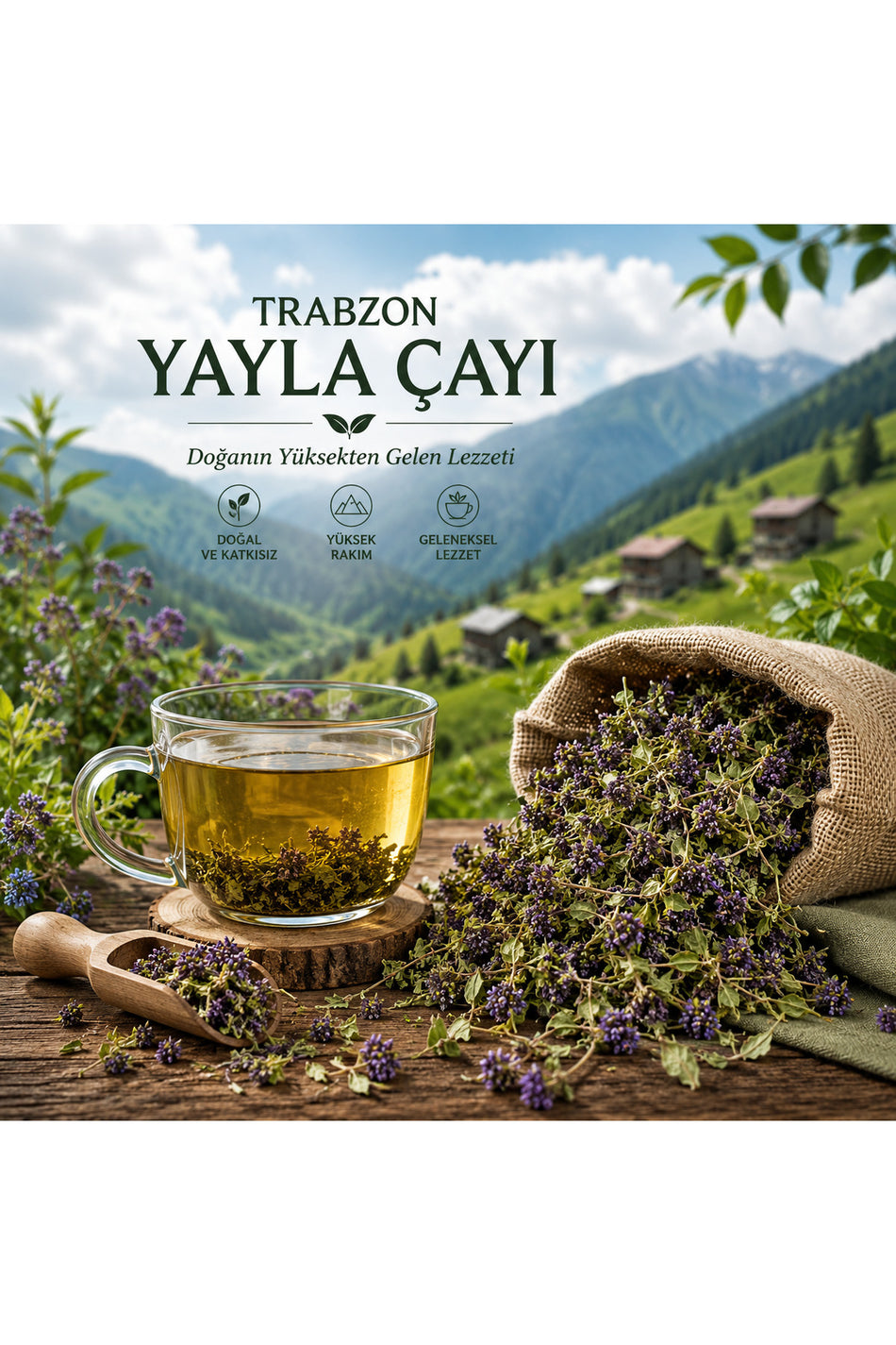 Chá de montanha de Trabzon sgeteknoloji 100 gramas
