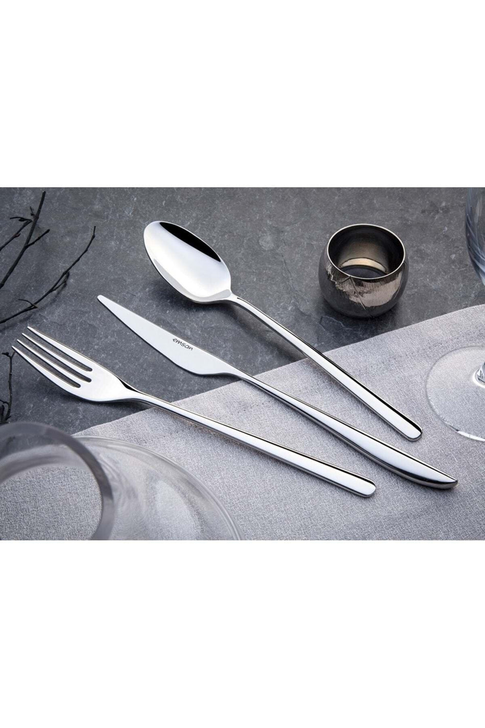 Emsan elegance bello 84 Piece Flatware Set luks Boxed - MALLTURK