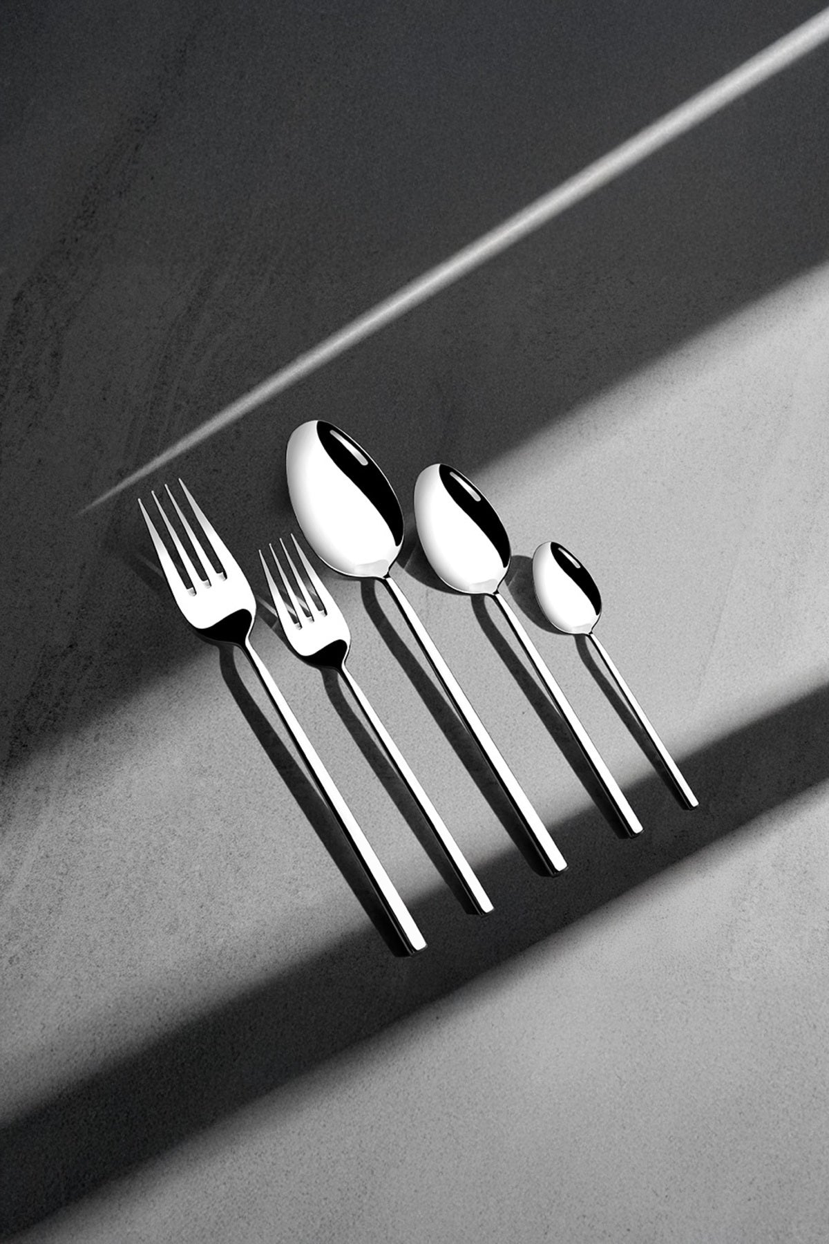 Nehir gloria Plain 6 Place Setting 36 Piece Boxed Flatware Set - MALLTURK