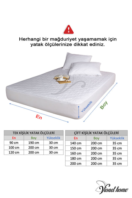 Vionel Home Waterproof Cotton Fitted Mattress Protector - MALLTURK