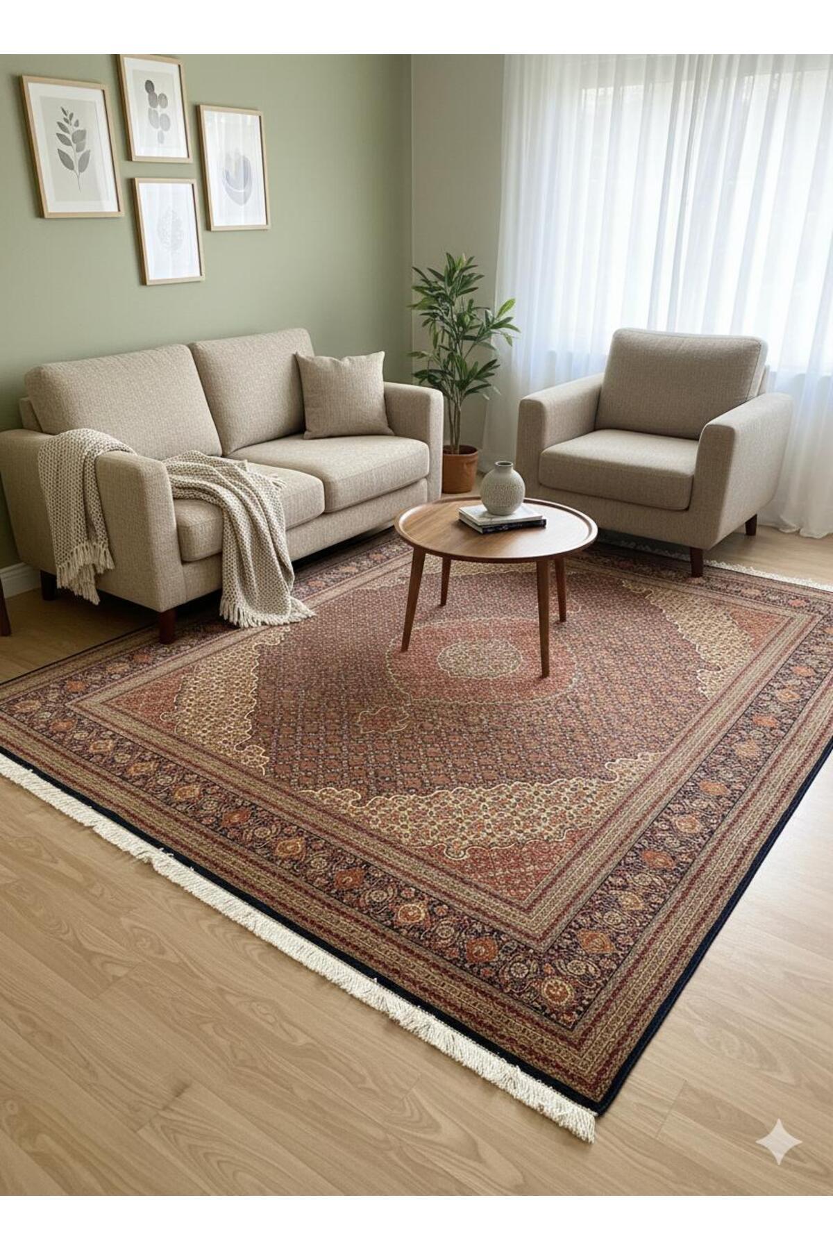 RD RAMAZAN DAG Hand Rug Art Hand-Woven Iranian Mahi Rug Wool Blend Premium Quality Exceptional Bir Urun Size 400x300 - MALLTURK
