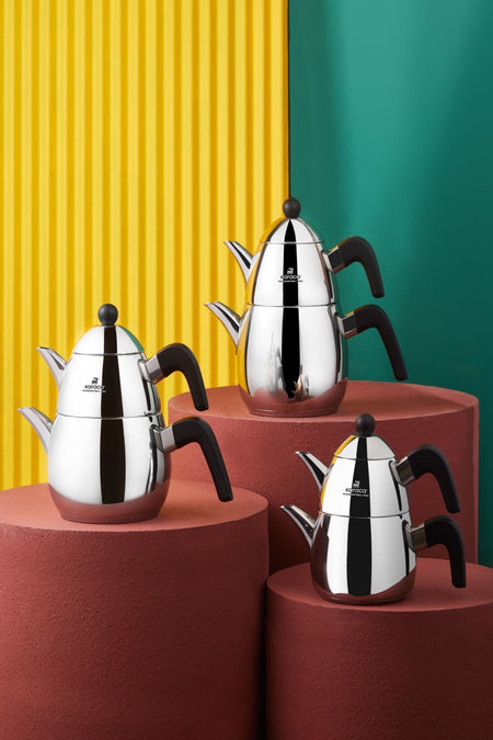 Karaca Tokyo Mini Powersteel Pro 316+ Stainless Steel induction Base Teapot Set - MALLTURK