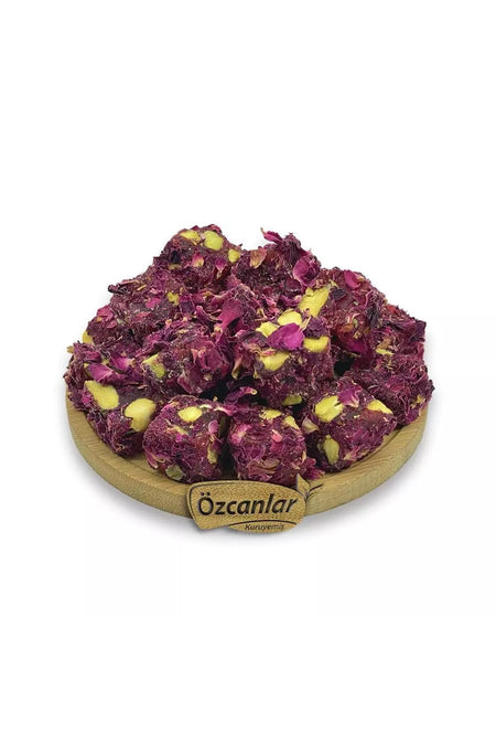 Ozcanlar kuruyemis Pistachio Rose Petal Mini Turkish Delight Double Roasted 1 kg - MALLTURK