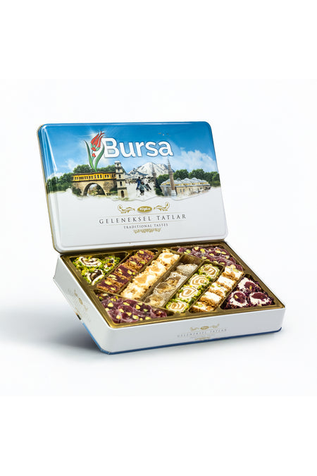 Tugba Kuruyemis Traditional tatlar metal kutu 540 g bursa - MALLTURK