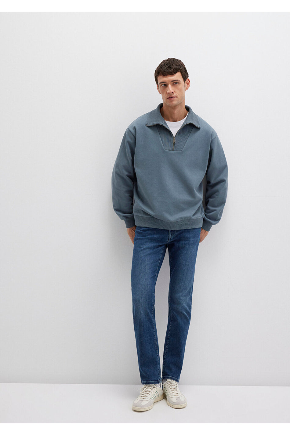 Martin Premium Mavi Shaded Dark Jeans 0037888222 - MALLTURK