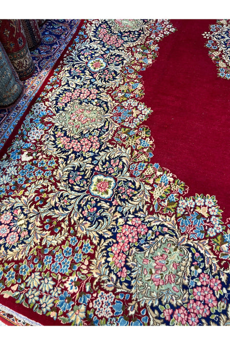 RD RAMAZAN DAG Hand Rug Art Hand-Woven Iranian Kirman Rug 2 El Size 370x276
