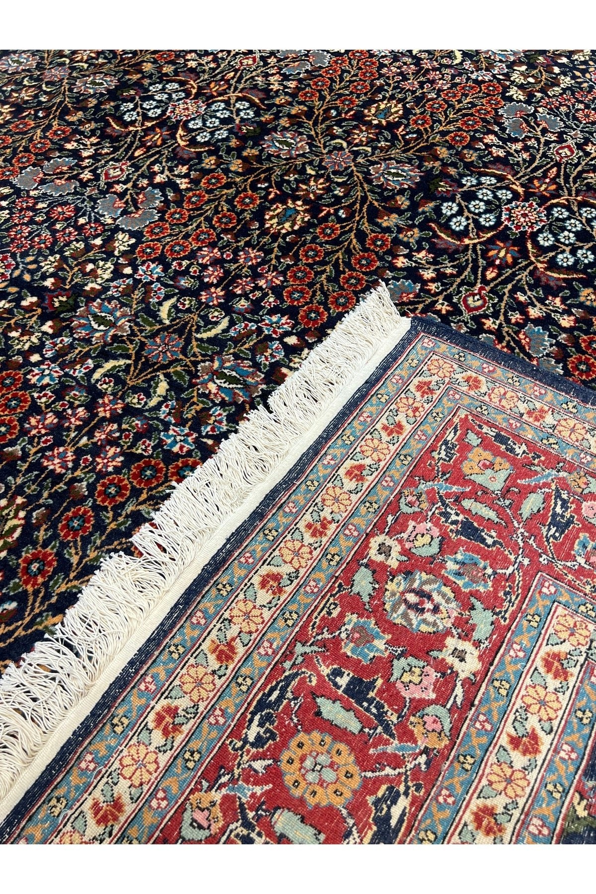 RD RAMAZAN DAG Hand Rug Art Hand-Woven Hereke Rug Seven Mountains Flower Premium Quality Size 365x253 - MALLTURK