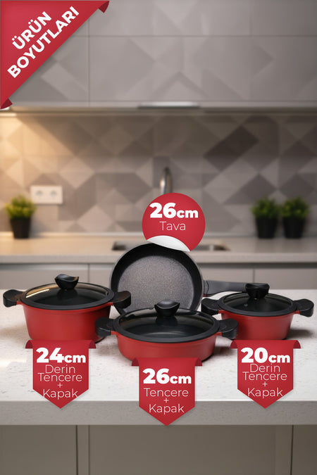 Aryildiz Montana 7 Piece Cookware Set
