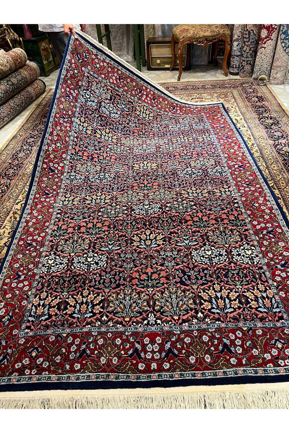 RD RAMAZAN DAG Hand Rug Art Hand-Woven Hereke Rug Karpuzlu Design Size 246x160