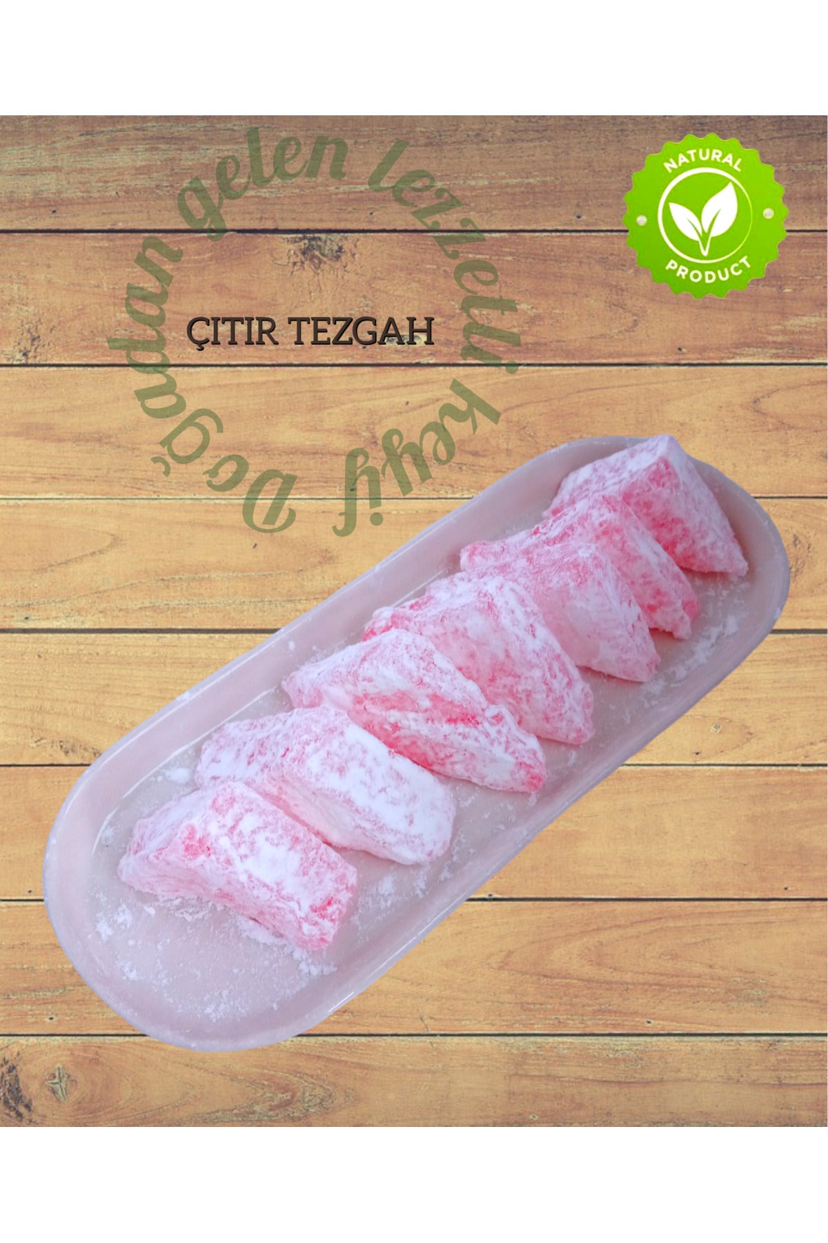 CITIR TEZGAH for Biscuit Sandwich Biscuit Sandwich for Triangle Rose Flavored Soft Turkish Delight 500 g - MALLTURK