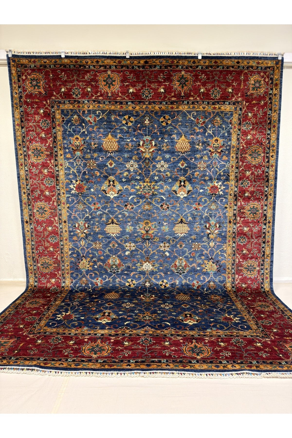 Afgan Rug Hand-Woven Sultani Design 100% Wool Natural Dye Elsanat Eseri - MALLTURK