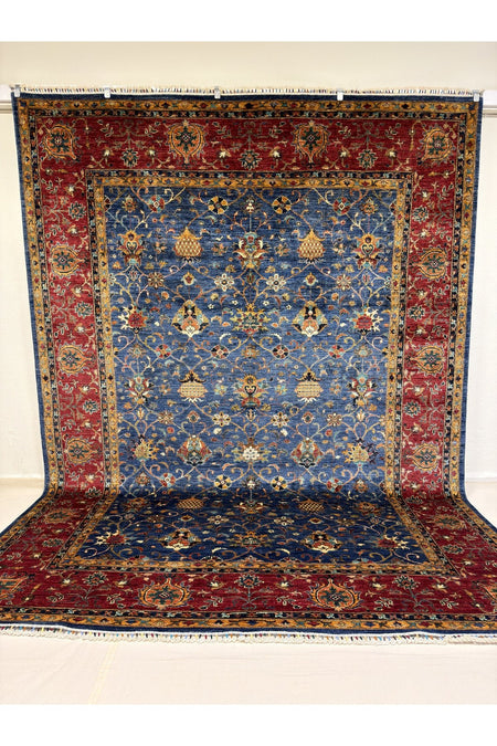Afgan Rug Hand-Woven Sultani Design 100% Wool Natural Dye Elsanat Eseri - MALLTURK