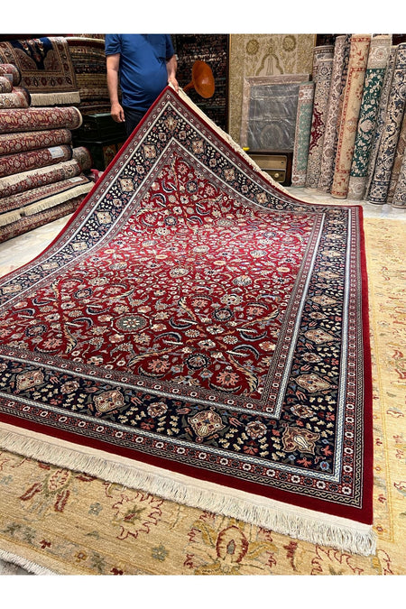 RD RAMAZAN DAG Hand Rug Art Hand-Woven Hereke Rug Signed Premium Quality Cotton Base Wool Weave Natural Dye Size 3x2 - MALLTURK