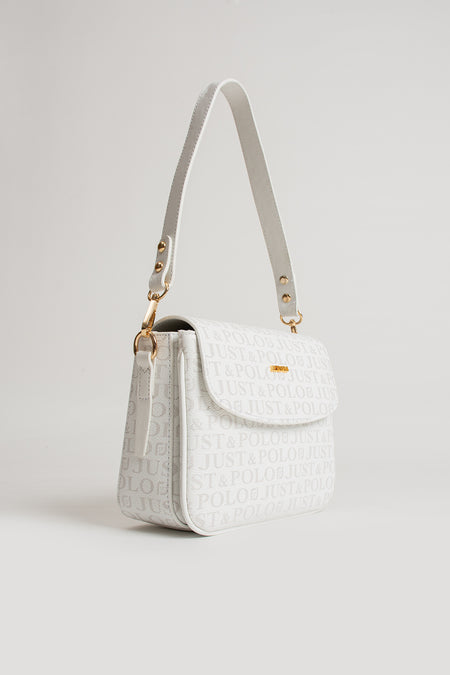 Just Polo Women's Three-Compartment Shoulder Bag Color Beige - MALLTURK