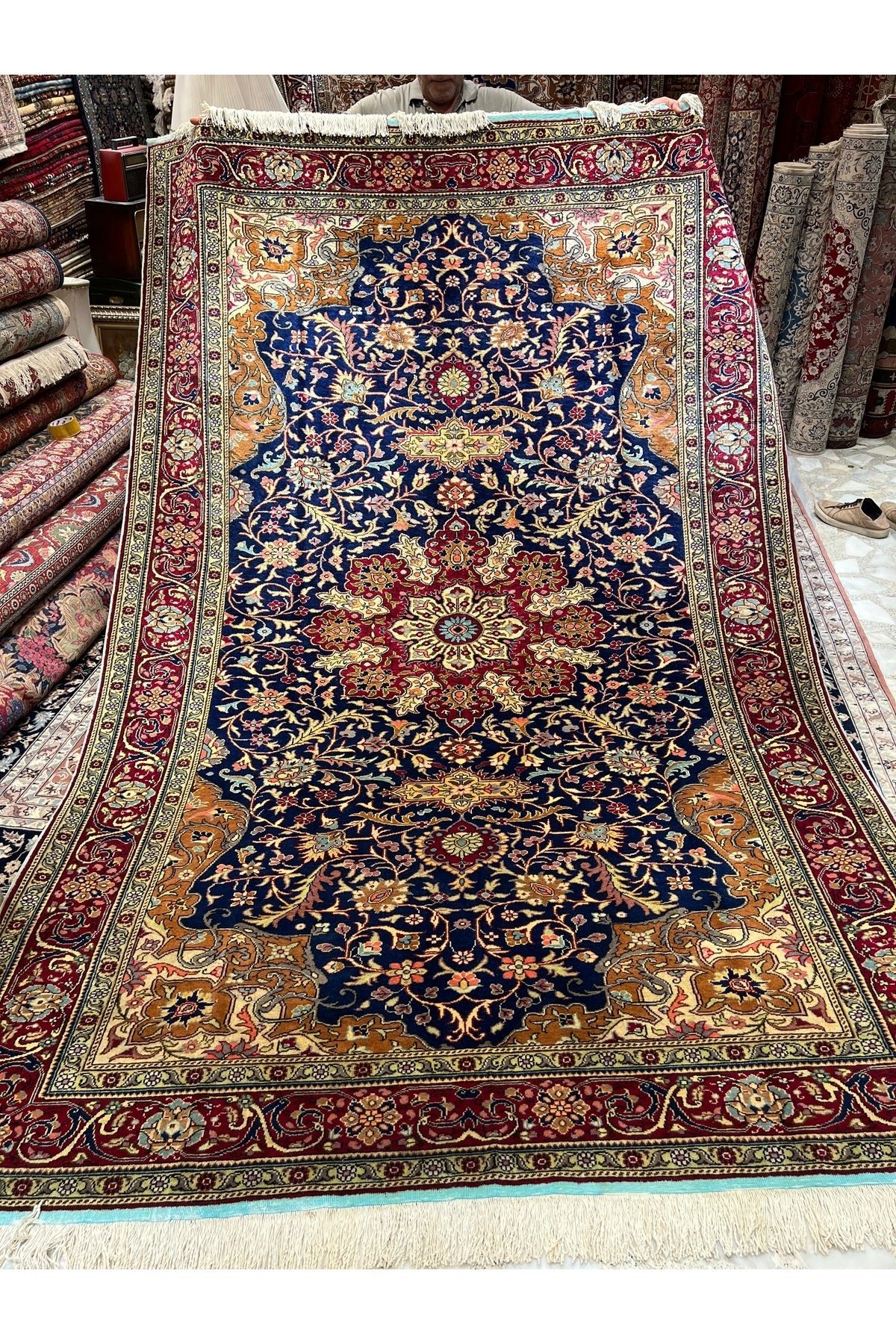 RD RAMAZAN DAG Hand Rug Art Hand-Woven Kayseri Hacilar Weave Premium Kalitesi Collector Piece Iki Adet Es Size 300x200 - MALLTURK