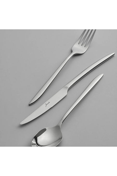 Jumbo 2600 84 Piece 12 Place Setting Steel Flatware Set - MALLTURK