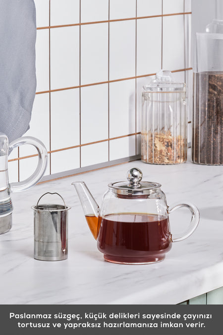 Karaca Dora Midi Borosilicate Glass Teapot - MALLTURK