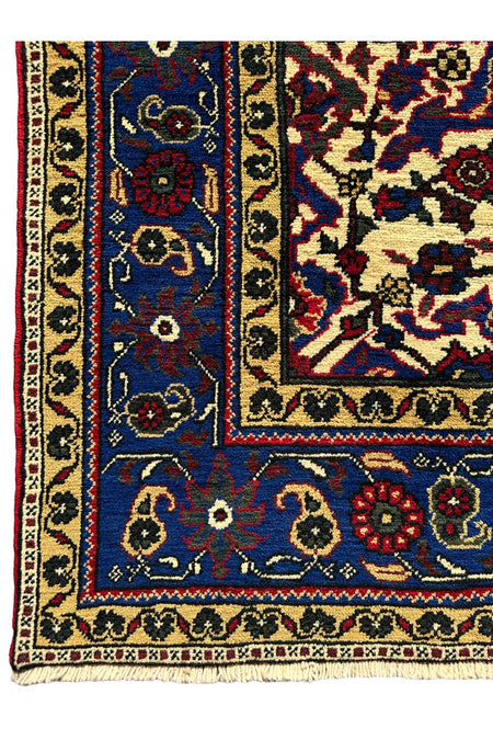 BURAK Rug Hand-Woven ISIKLAR Rug 220X390 Navy Red 8,5 M2 Large Living Room Rug - MALLTURK
