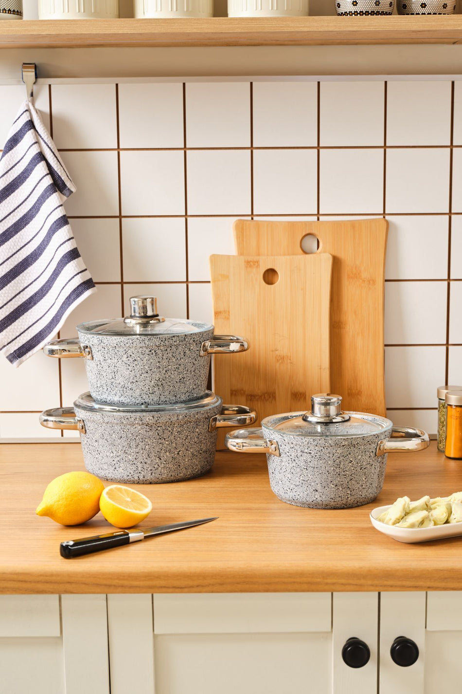 Karaca Biogranit Nare 6 Piece Midi Cookware Set - MALLTURK