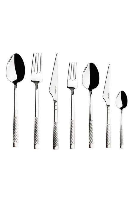 Emsan side 84 Piece luks Boxed 12 Place Setting Flatware Set - MALLTURK