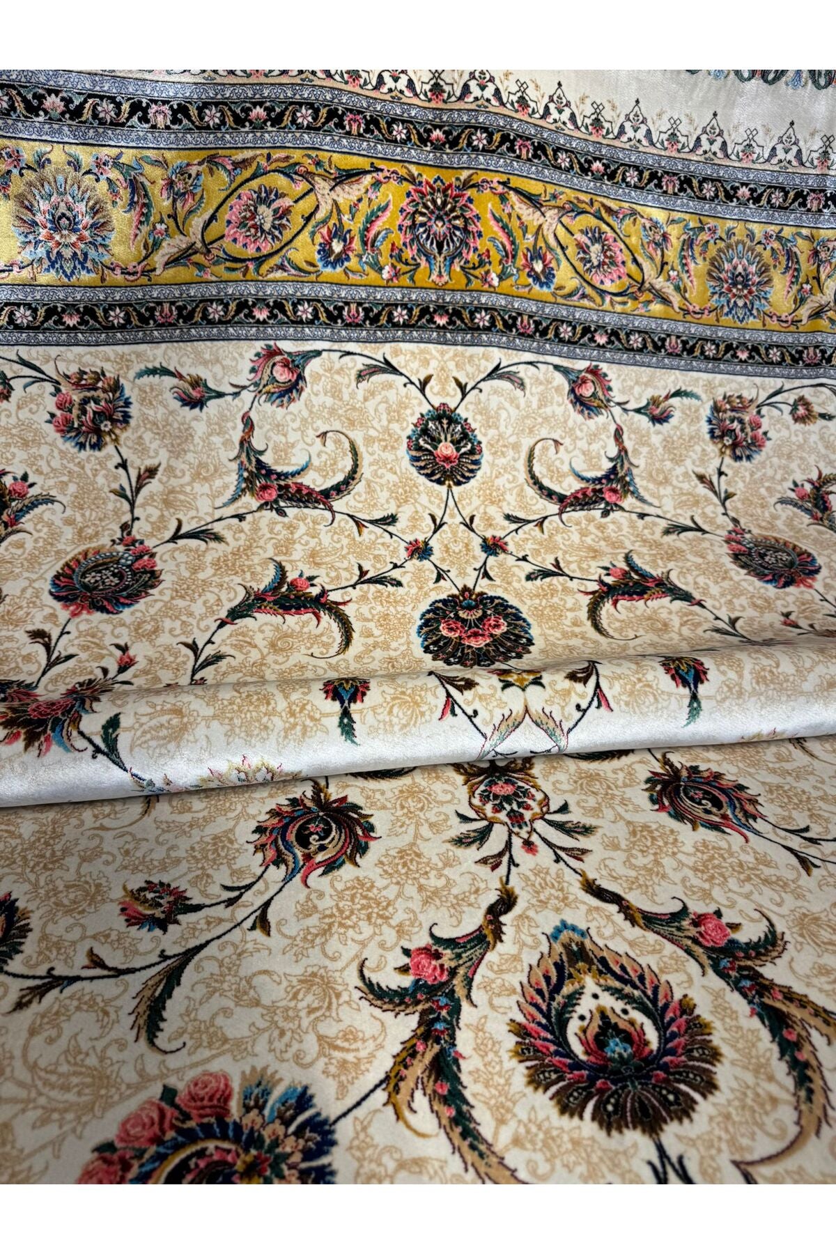 Rustikev Iranian Silk BABILBAHCESI Rug - MALLTURK