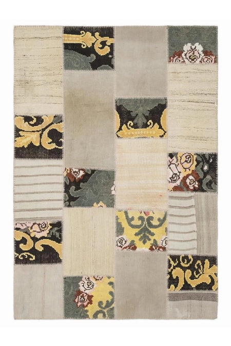 Apex Rug Patchwork Uni Karabag Natural Hand-Woven 1102 160 x 230 cm