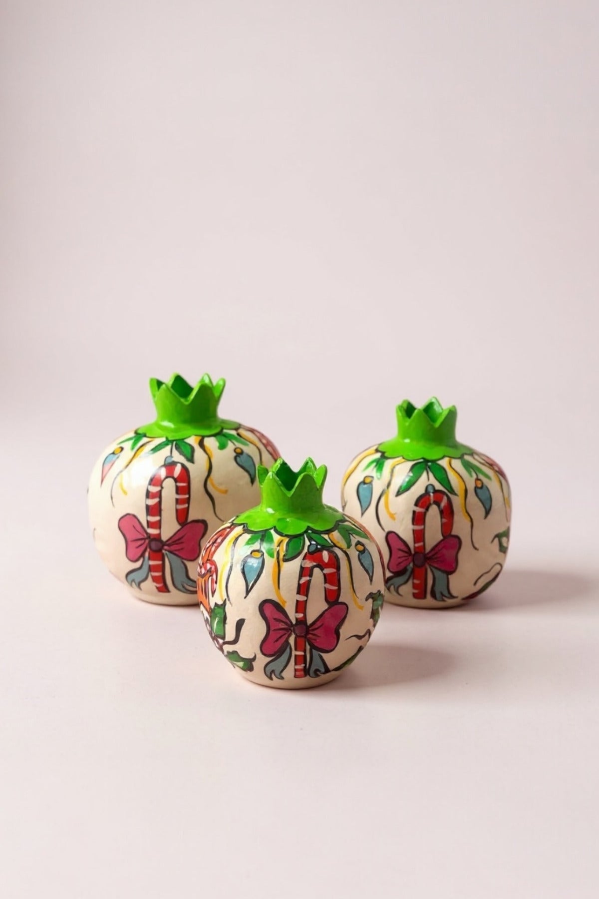 STORESZA New Year Special Collection Handmade Decorative Pomegranate Set - 3-Piece New Year Decor - MALLTURK