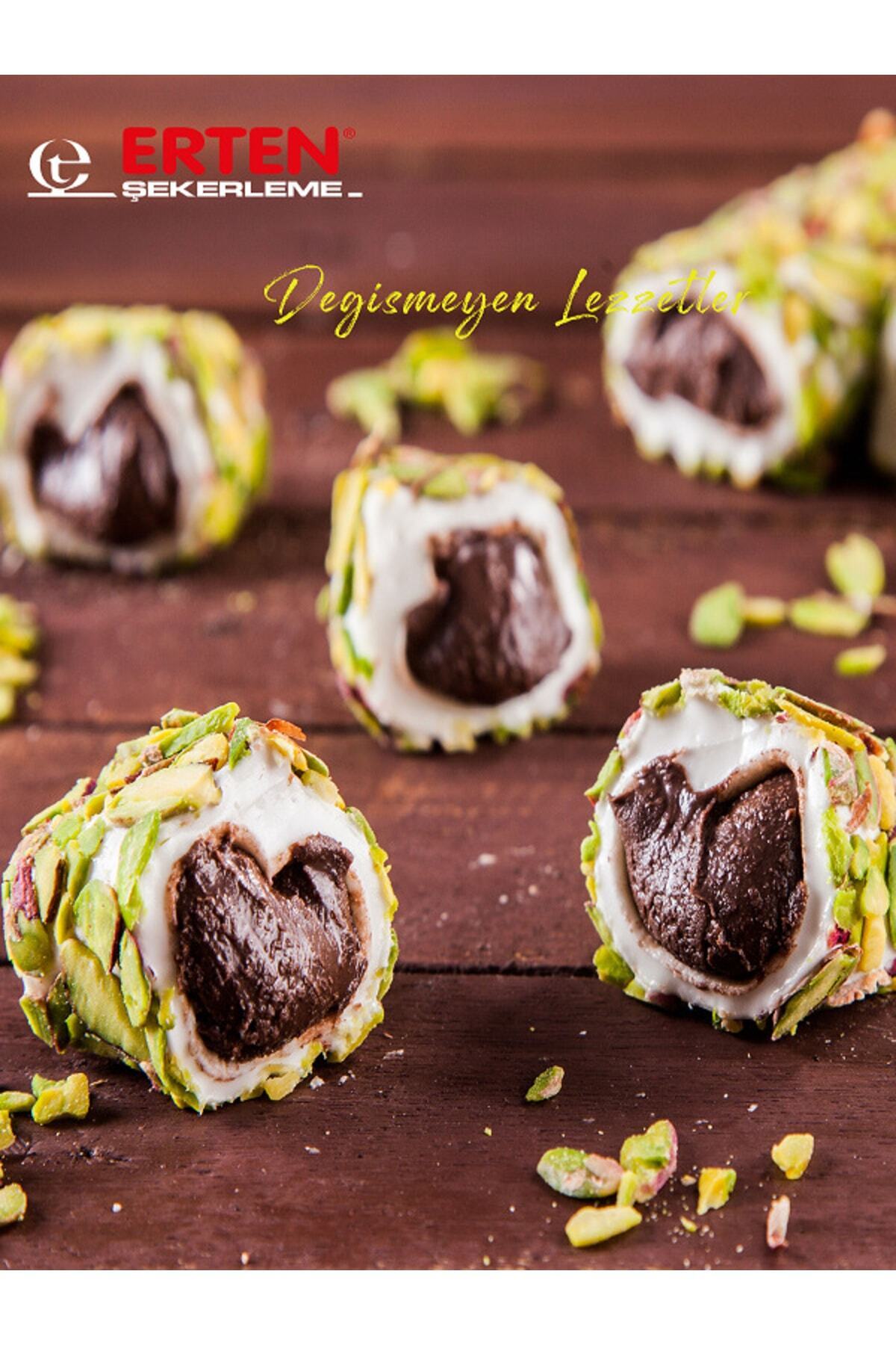 Erten sekerleme pirinc Pistachio Chocolate Turkish Delight 500 g - MALLTURK