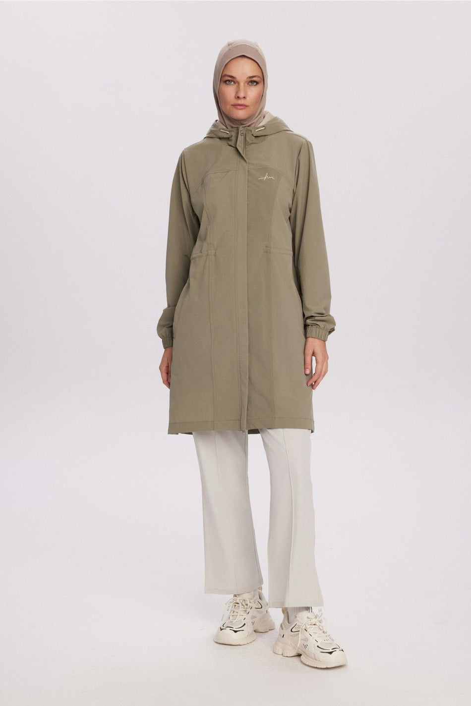 Hasema Active H-Per Fit Hooded Hijab Walking Jacket with Hidden Zipper in Mint ACT-39