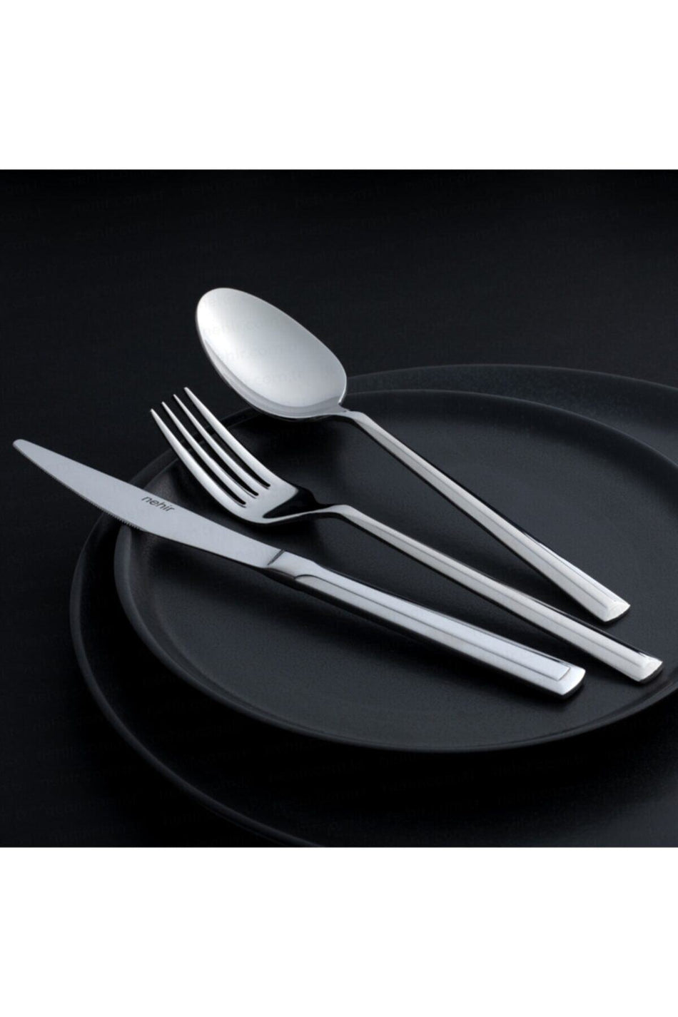 Nehir milano Plain 77 Piece 12 Place Setting Flatware Set - MALLTURK