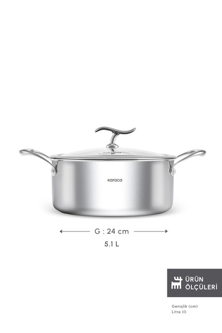 Karaca Plasma 316+ 3Ply Nonstick Pot - MALLTURK