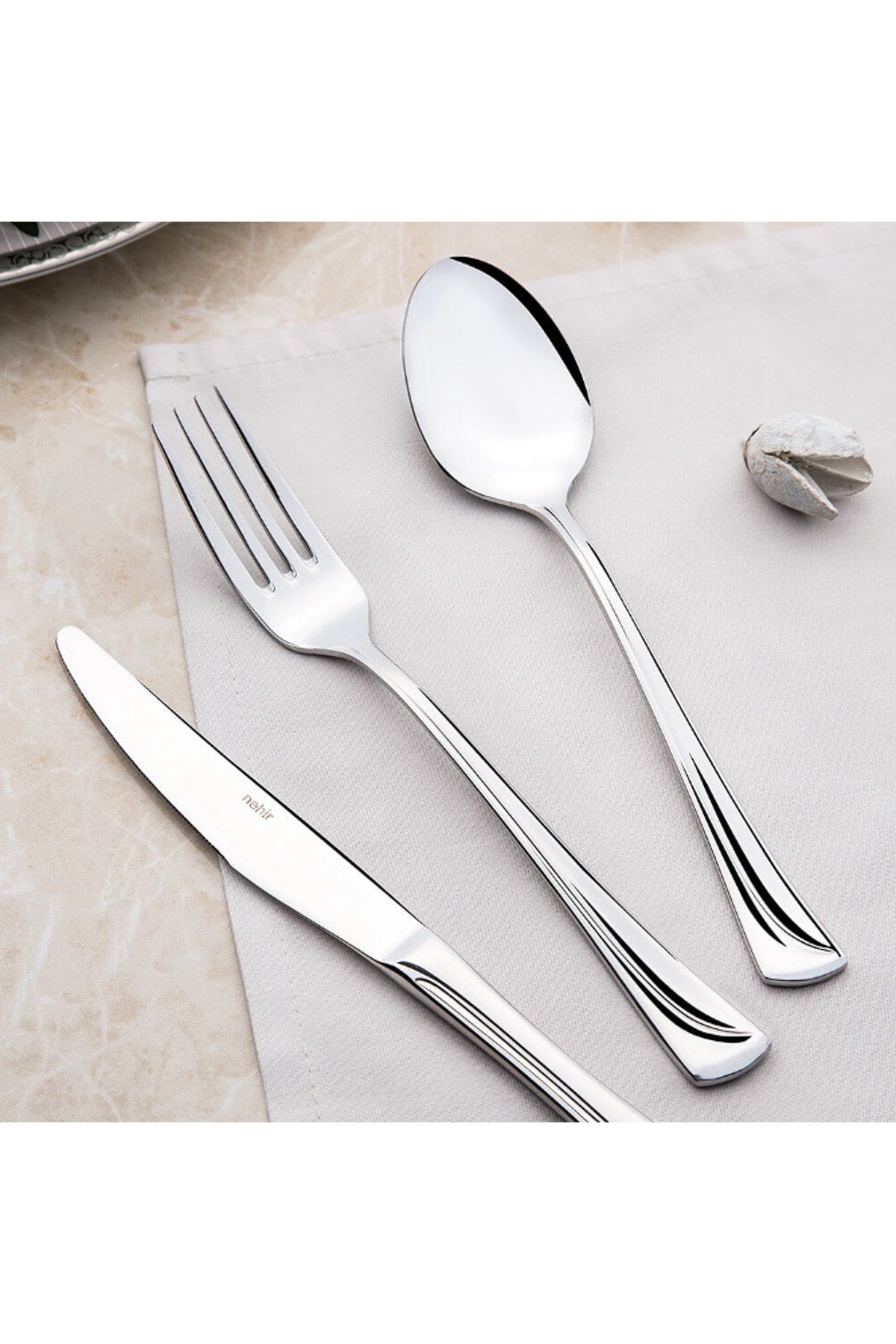 Nehir maksi Satin 60 Piece karton Boxed Fork Spoon Set 18 10 304 1 kalite bicaksiz - MALLTURK