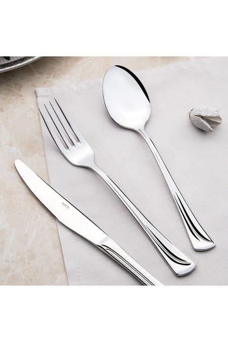 Nehir maksi Satin 60 Piece karton Boxed Fork Spoon Set 18 10 304 1 kalite bicaksiz - MALLTURK